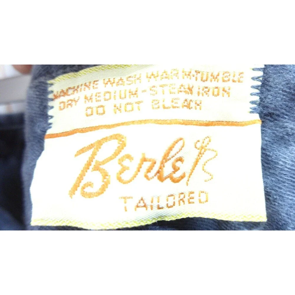 Berle Tailored Men’s Blue Dress Pants 36 X 26 Flat Front Preppy Business Faded